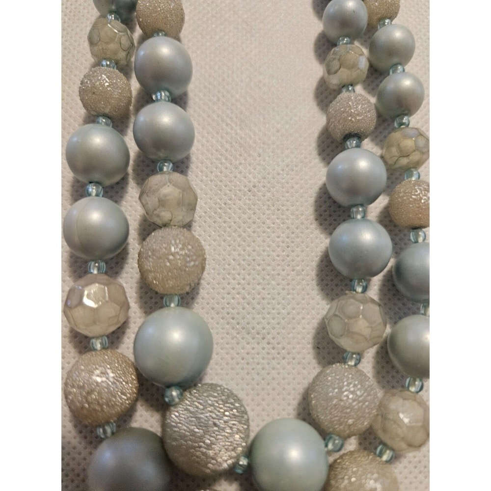 Beaded Necklace Double Strand Statement Costume J… - image 6